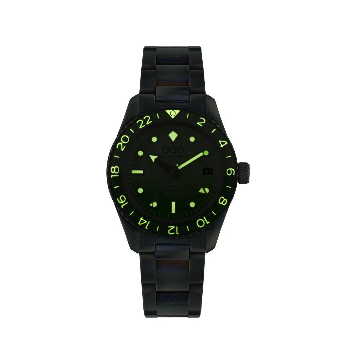 Out Of Order Midori Shaker Green Automatic GMT Ultra Distressed Watch OOO.001-25.MI.BAND Image 4