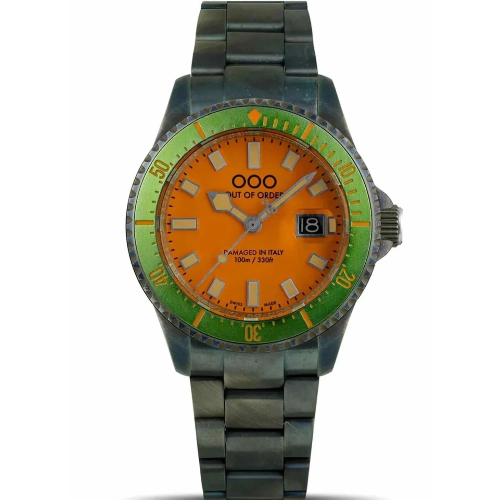 Out Of Order Orange Casanova Ultra Distressed Steel Watch OOO.001-18.MEL Image 1