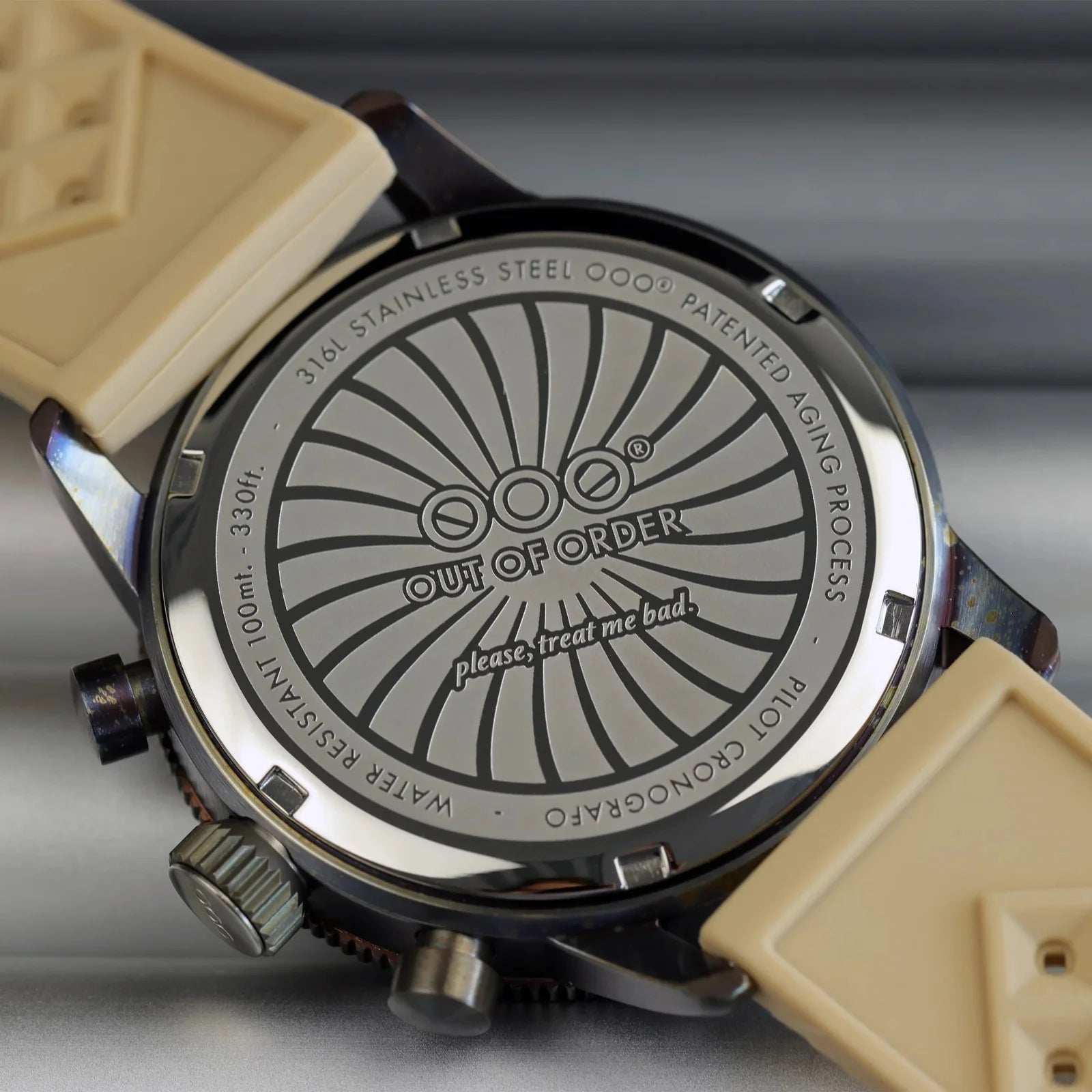 Out Of Order Pilot Brown Chronograph Watch OOO.001-28.GR Image 5