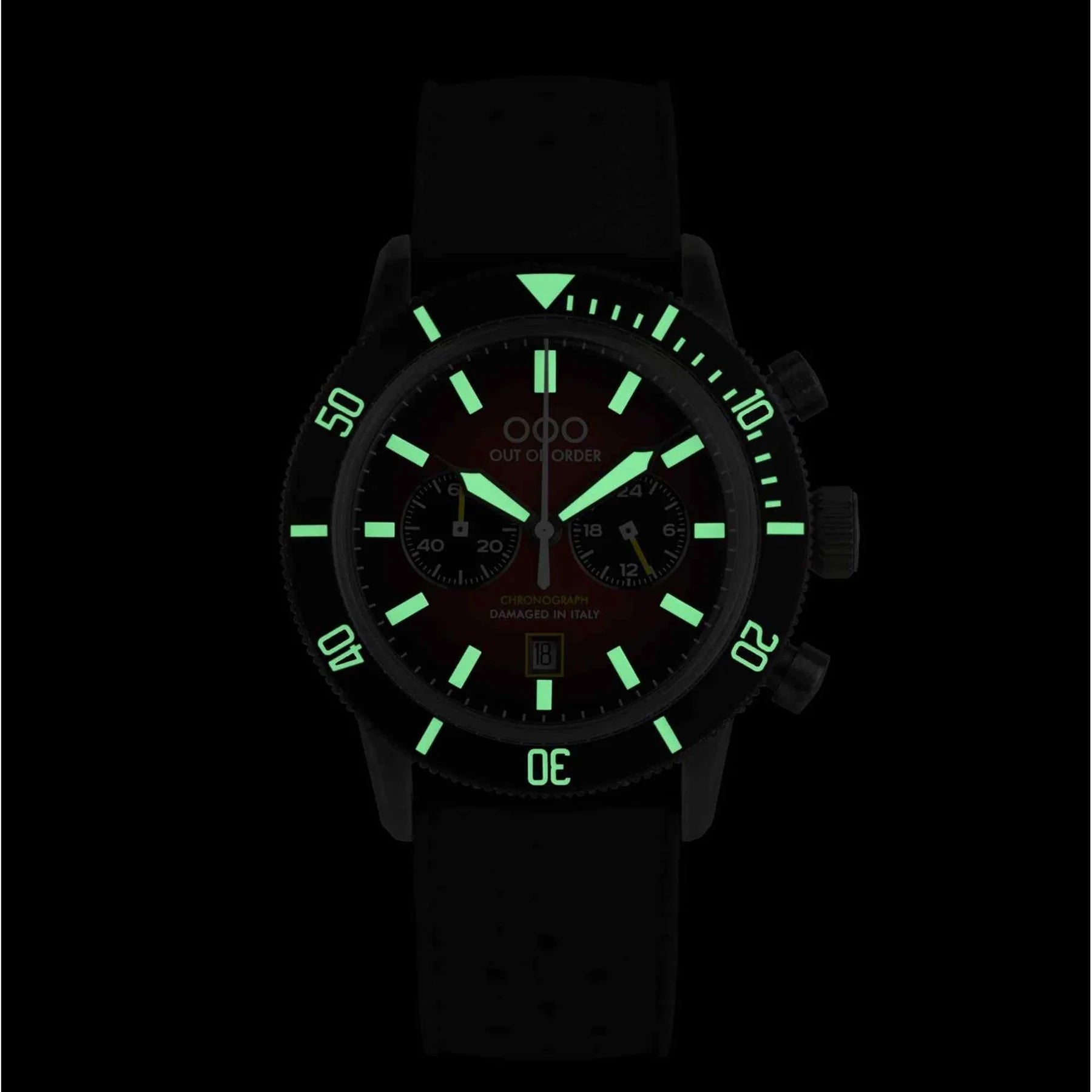 Out Of Order Pilot Red Chronograph Watch OOO.001-28.RO Image 4
