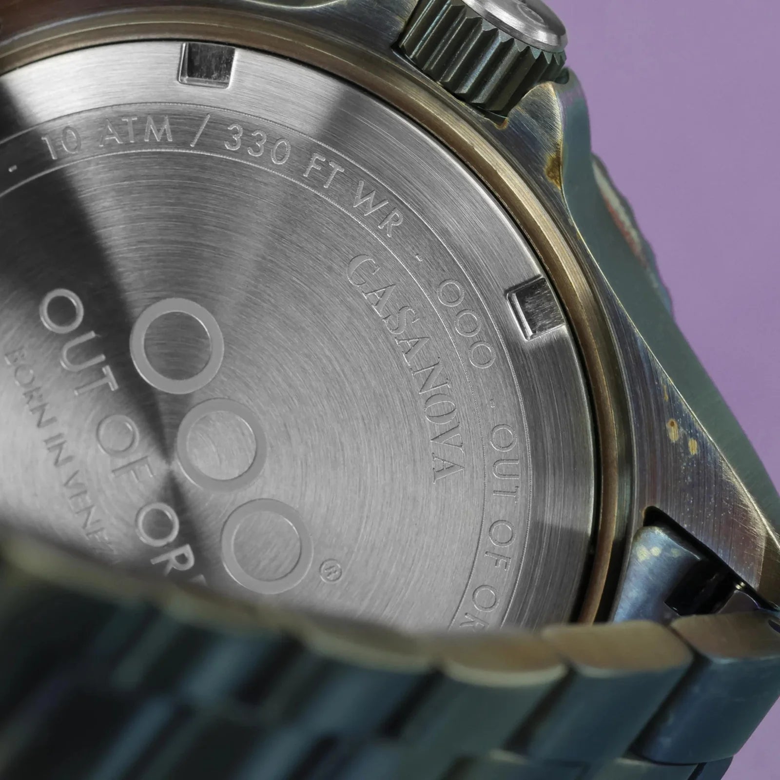 Out Of Order Purple Casanova Ultra Distressed Steel Watch OOO.001-27.MI Image 5