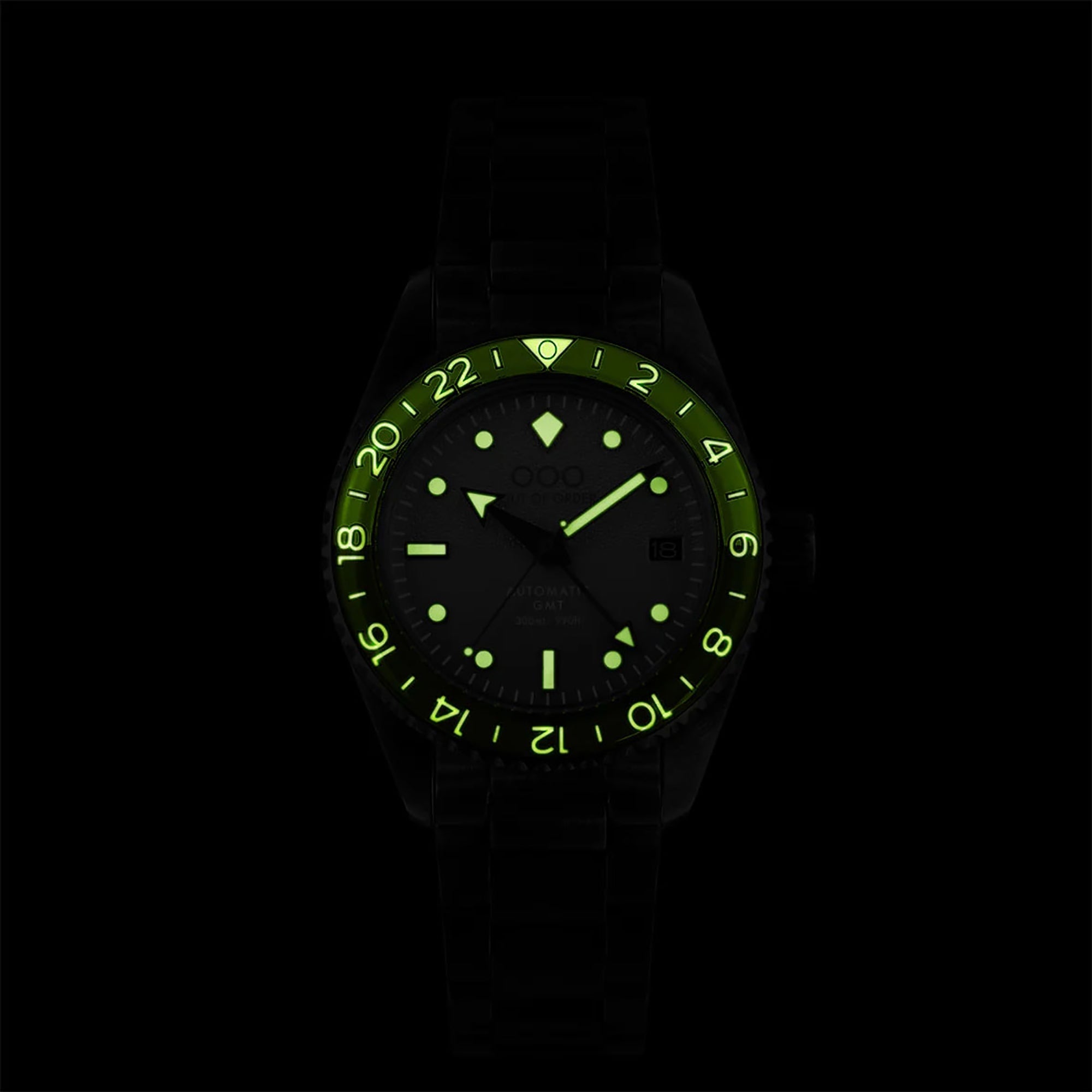 Out Of Order Shaker Bomba Blu Automatic GMT Ultra Brushed Watch OOO.001-25.BAND.BB.SS Image 2