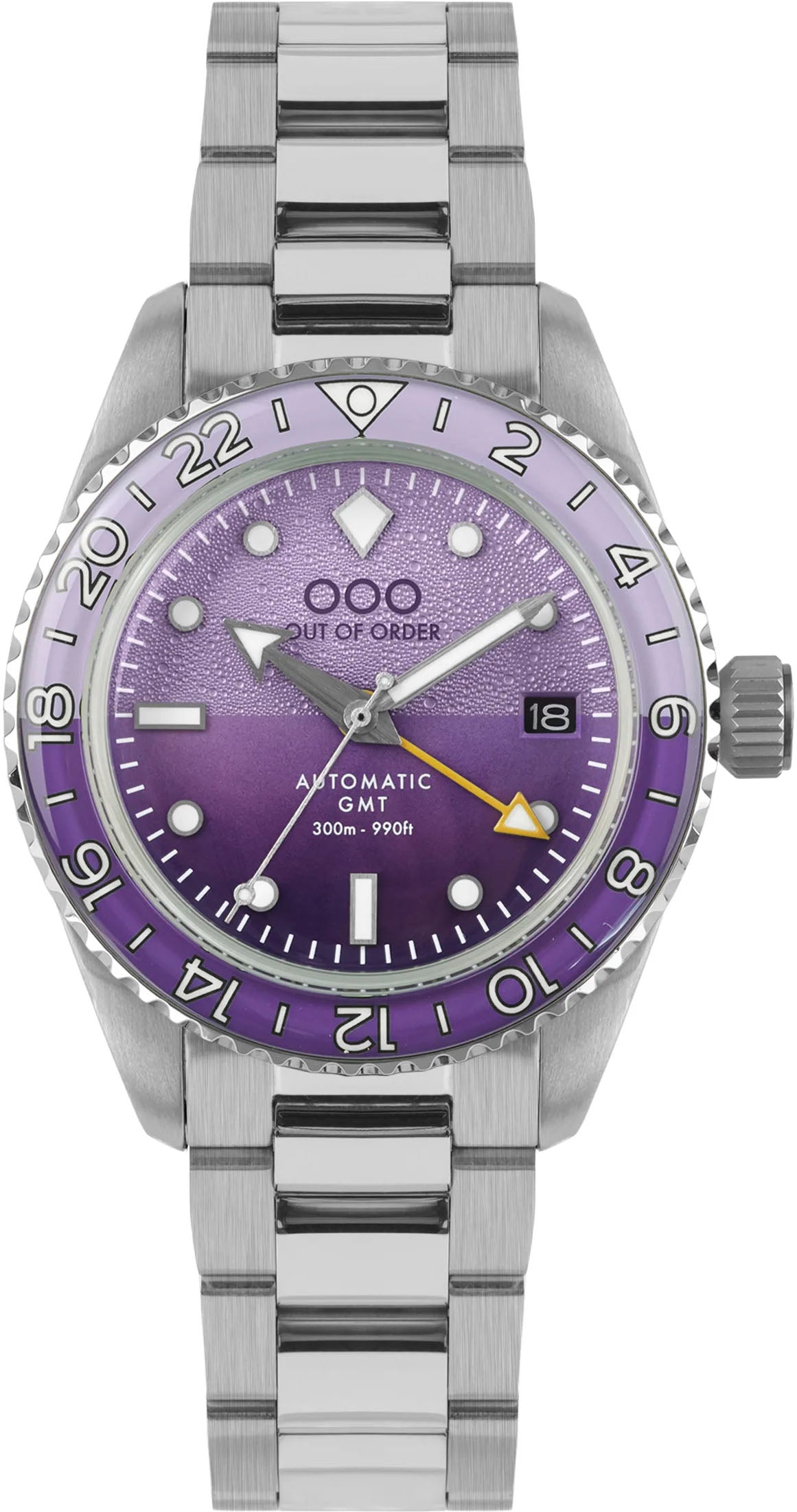 Out Of Order Shaker Dark Violet Automatic GMT Ultra Brushed Watch OOO.001-25.LA.BAND.SS Image 1