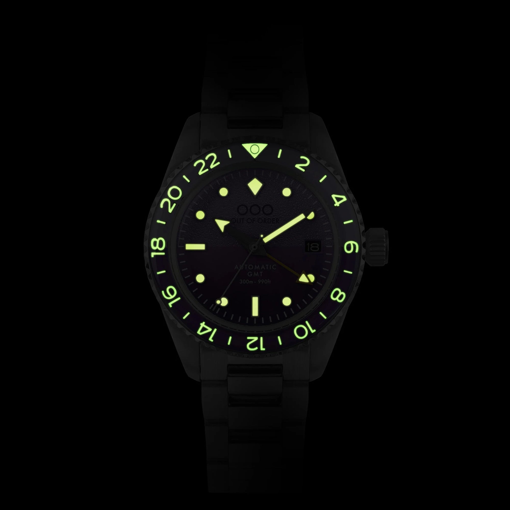 Out Of Order Shaker Dark Violet Automatic GMT Ultra Brushed Watch OOO.001-25.LA.BAND.SS Image 2