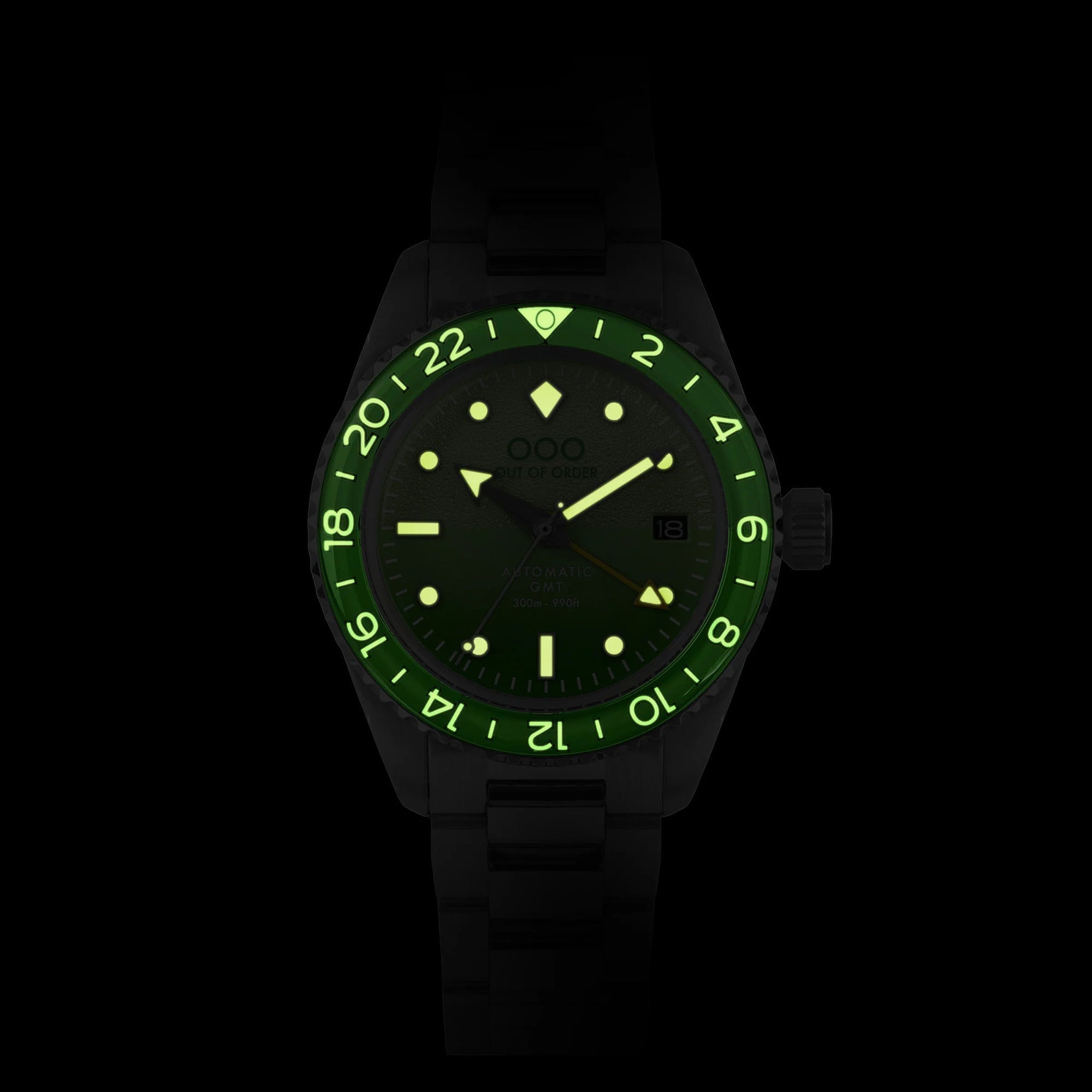 Out Of Order Shaker Midori Automatic GMT Ultra Brushed Watch OOO.001-25.BAND.MI.SS Image 2