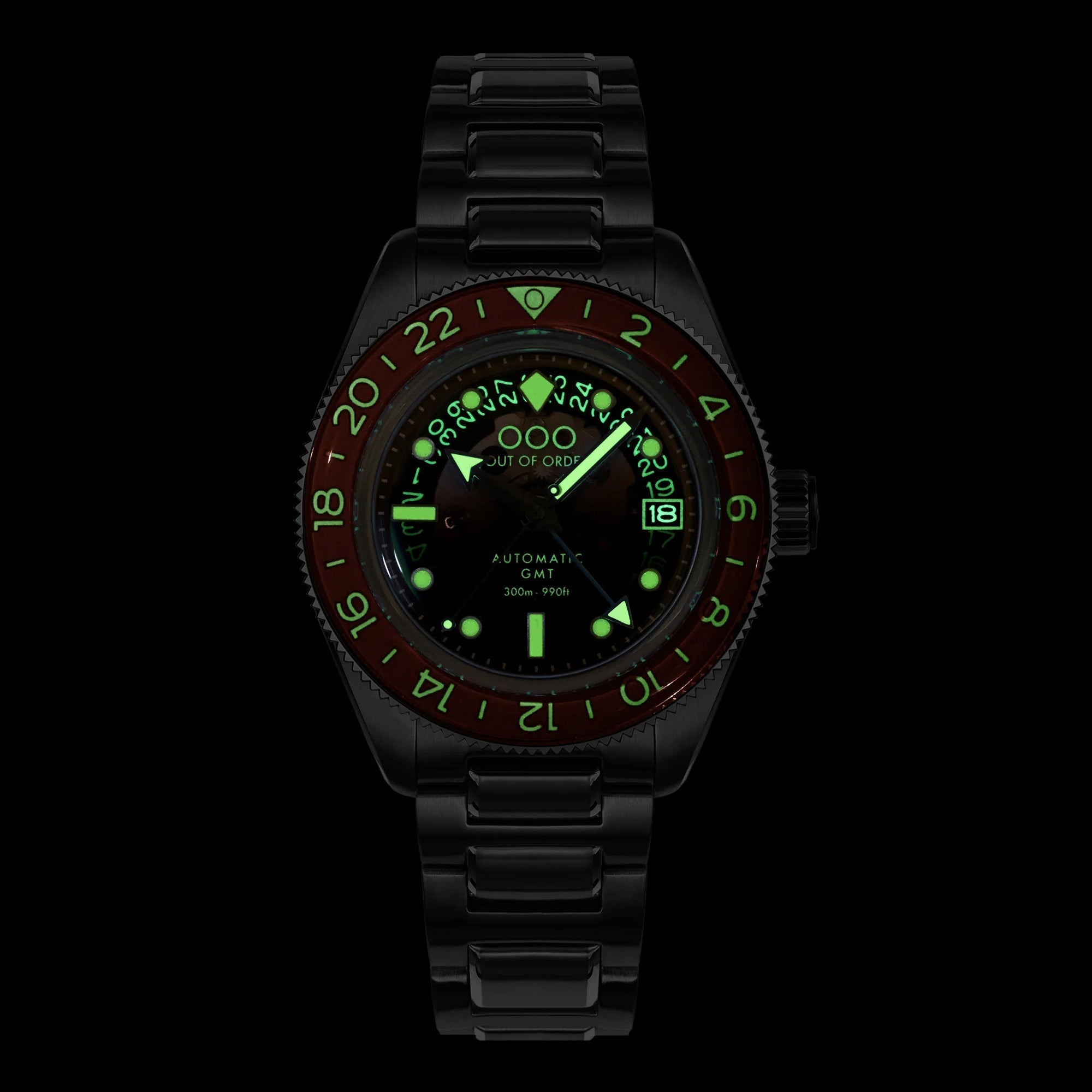 Out Of Order Shaker Spritz Bitter Automatic GMT Limited Edition Watch OOO.001-25.BI.BAND.SS Image 2