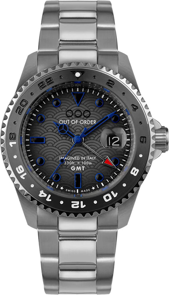 Out Of Order Swiss GMT Tokyo Shibuya Ultra Brushed Watch OOO.001-19.TS.SS Image 1