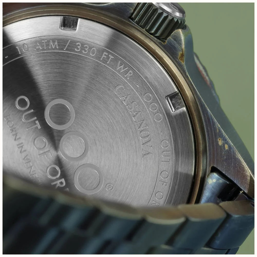 Out Of Order Verde Oliva Green Casanova Ultra Distressed Steel Watch OOO.001-27.VE Image 4