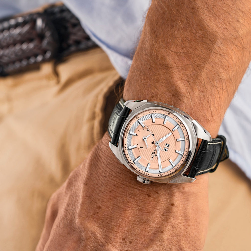 Perrelet LAB Peripheral Big Date Dual Time Salmon Watch A1101/6 Image 5