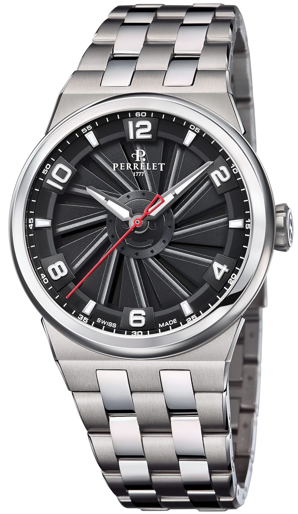 Perrelet Turbine Titanium 41 Black Bracelet Watch A4066/4 Image 1