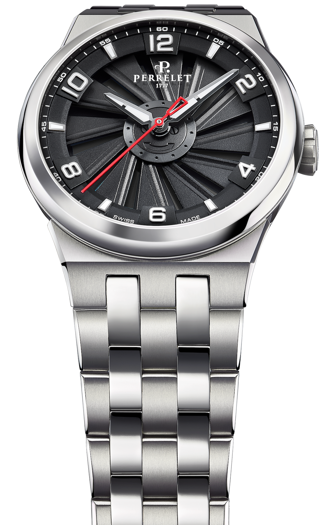 Perrelet Turbine Titanium 41 Black Bracelet Watch A4066/4 Image 4