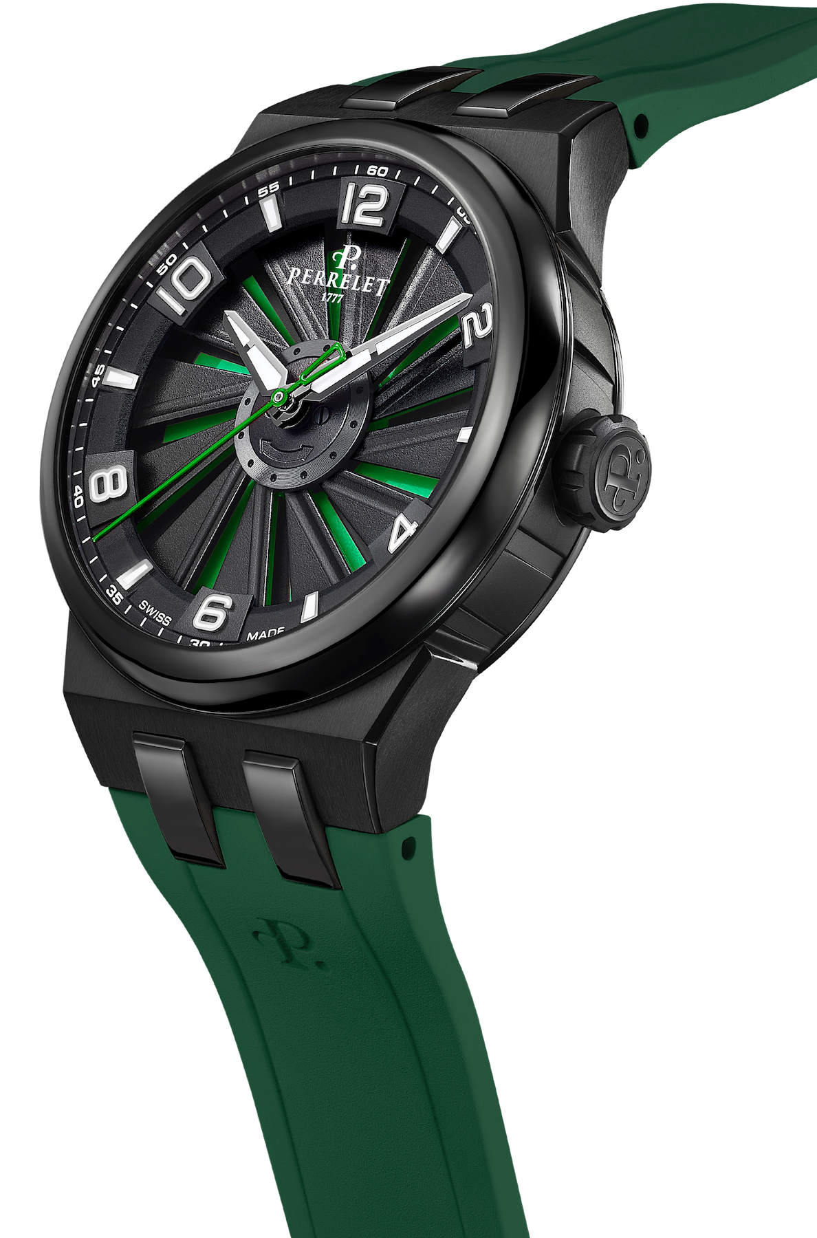 Perrelet Turbine Titanium 41 Green Watch A4067/5 Image 2
