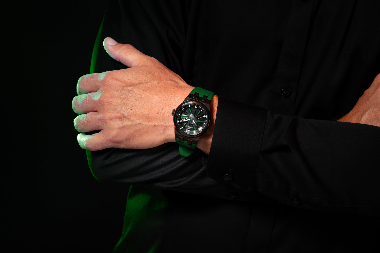 Perrelet Turbine Titanium 41 Green Watch A4067/5 Image 6