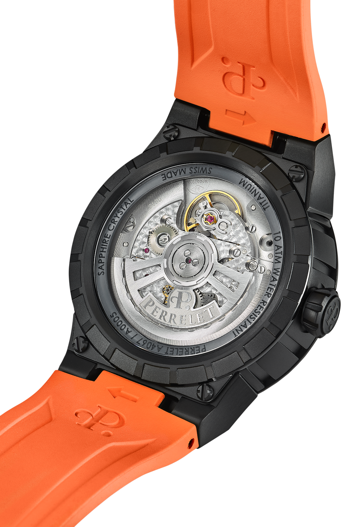 Perrelet Turbine Titanium 41 Orange Watch A4067/3 Image 2