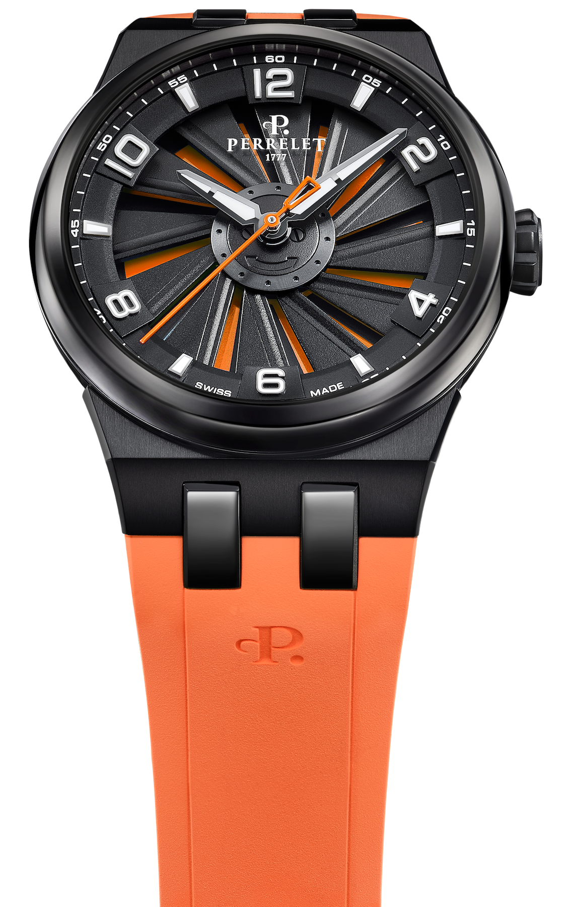Perrelet Turbine Titanium 41 Orange Watch A4067/3 Image 4