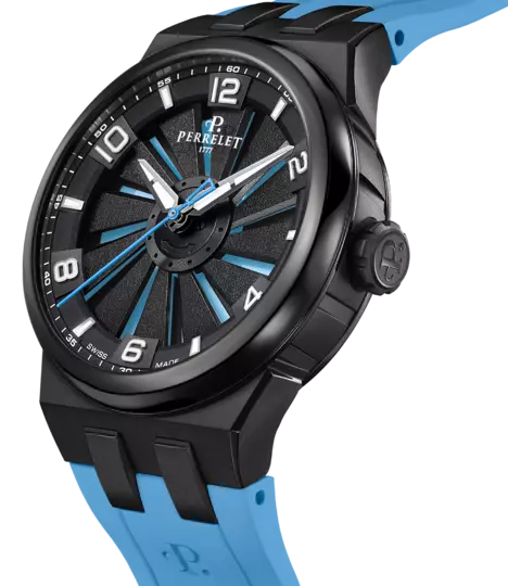 Perrelet Turbine Titanium Ice Blue Watch A4067/7 Image 2