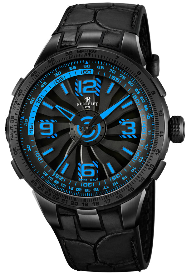 Perrelet Watch Turbine Pilot Grand Raid Furtive Blue Limited Edition A1095/2 Image 1