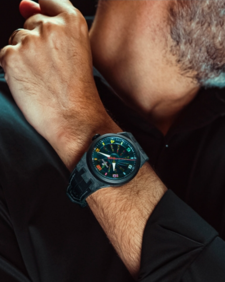 Perrelet Watch Turbine Rainbow Carbon 3 Hands Limited Edition A8003/1 Image 5