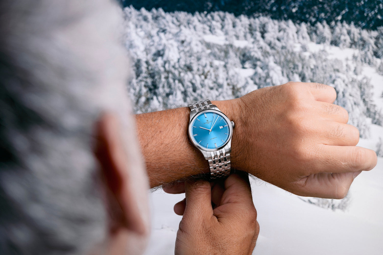 Perrelet Weekend 3 Hands Ice Blue Bracelet Watch A1300/B Image 5
