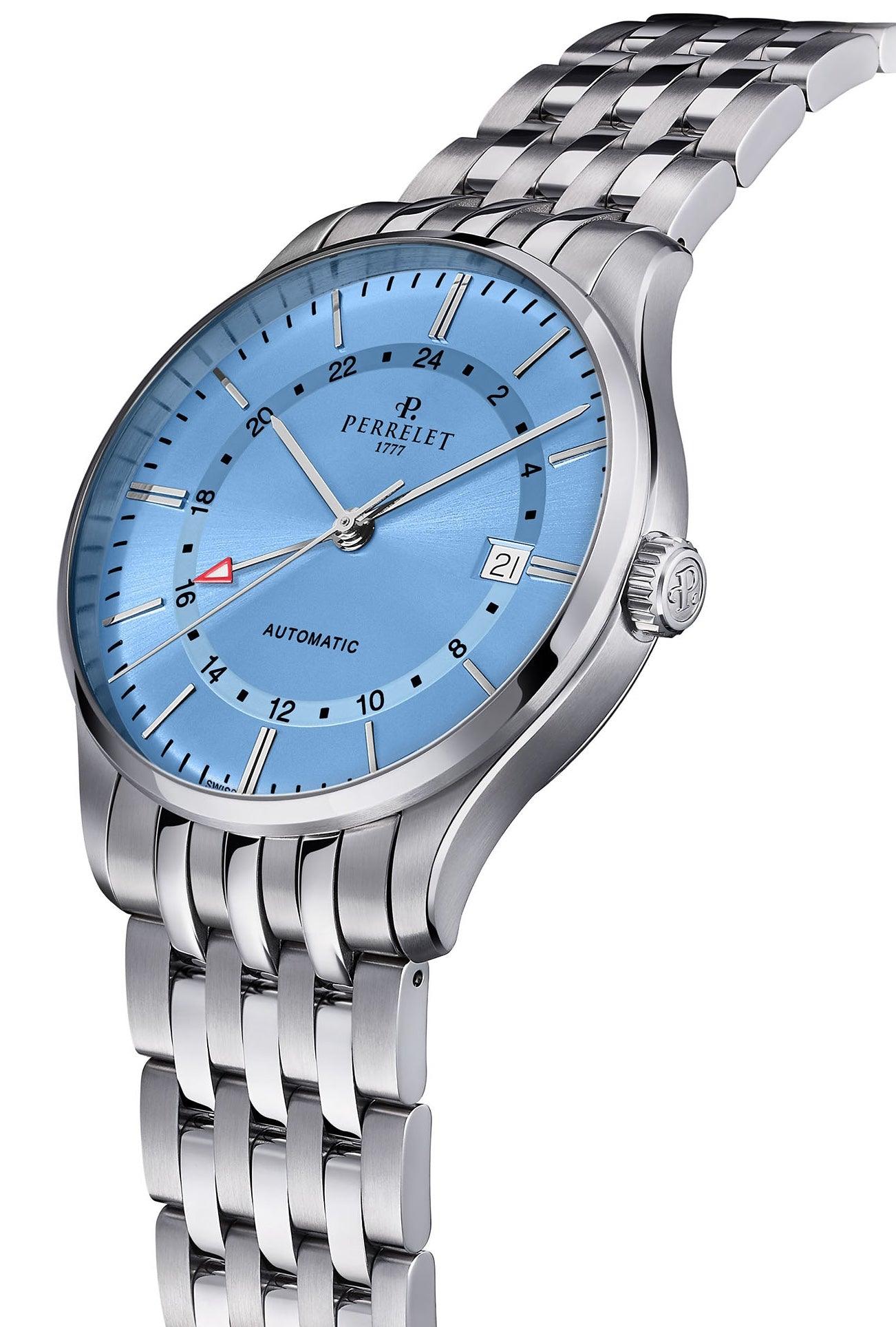 Perrelet Weekend GMT Ice Blue Bracelet Watch A1304/9 Image 3