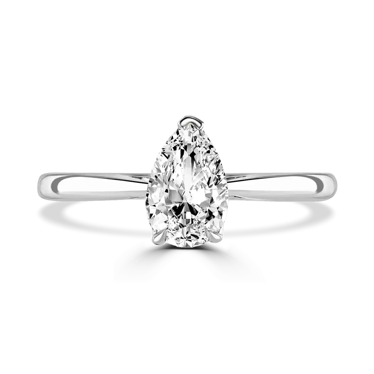 Platinum 3.00ct Pear Cut Laboratory Grown Diamond Solitaire EN237P300LG-PLAT-J Image 1