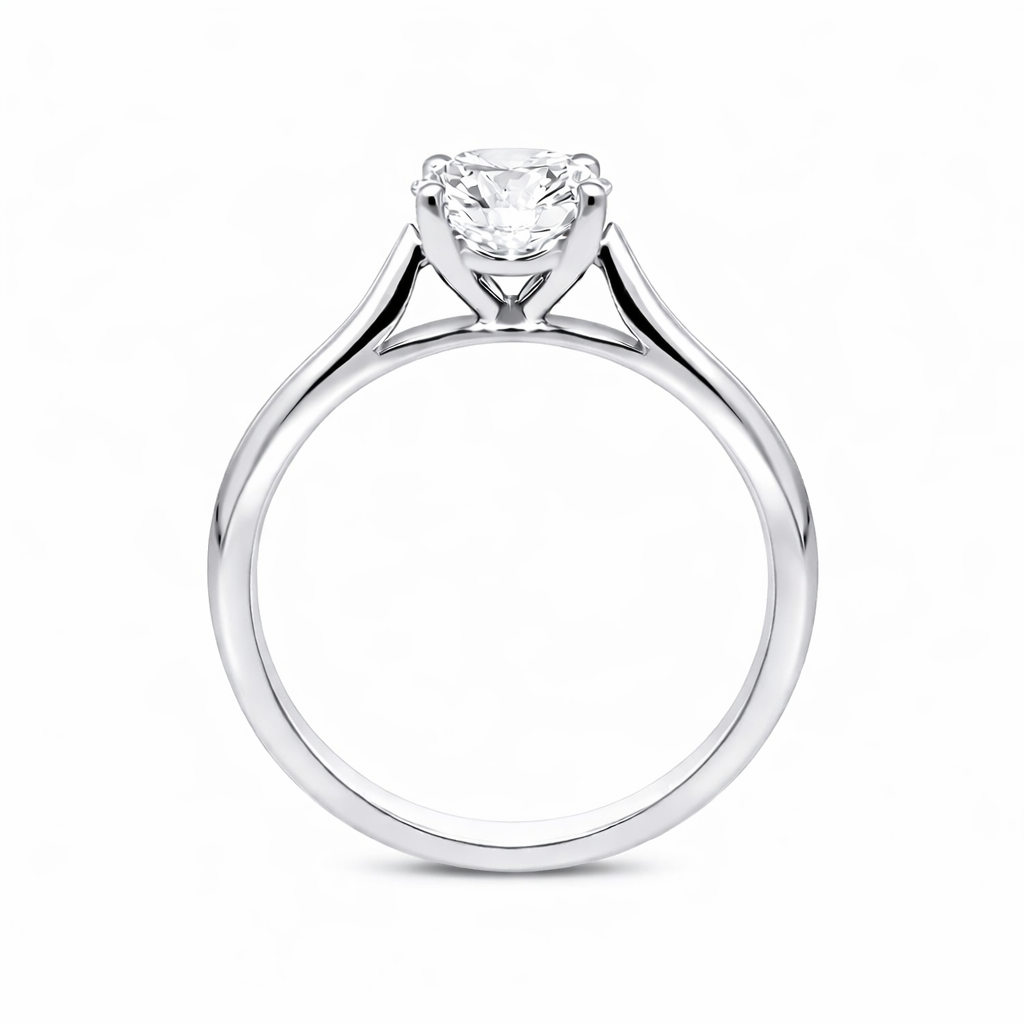 Platinum Diamond 0.77ct Round Brilliant Cut Solitaire Ring 17936 Image 3