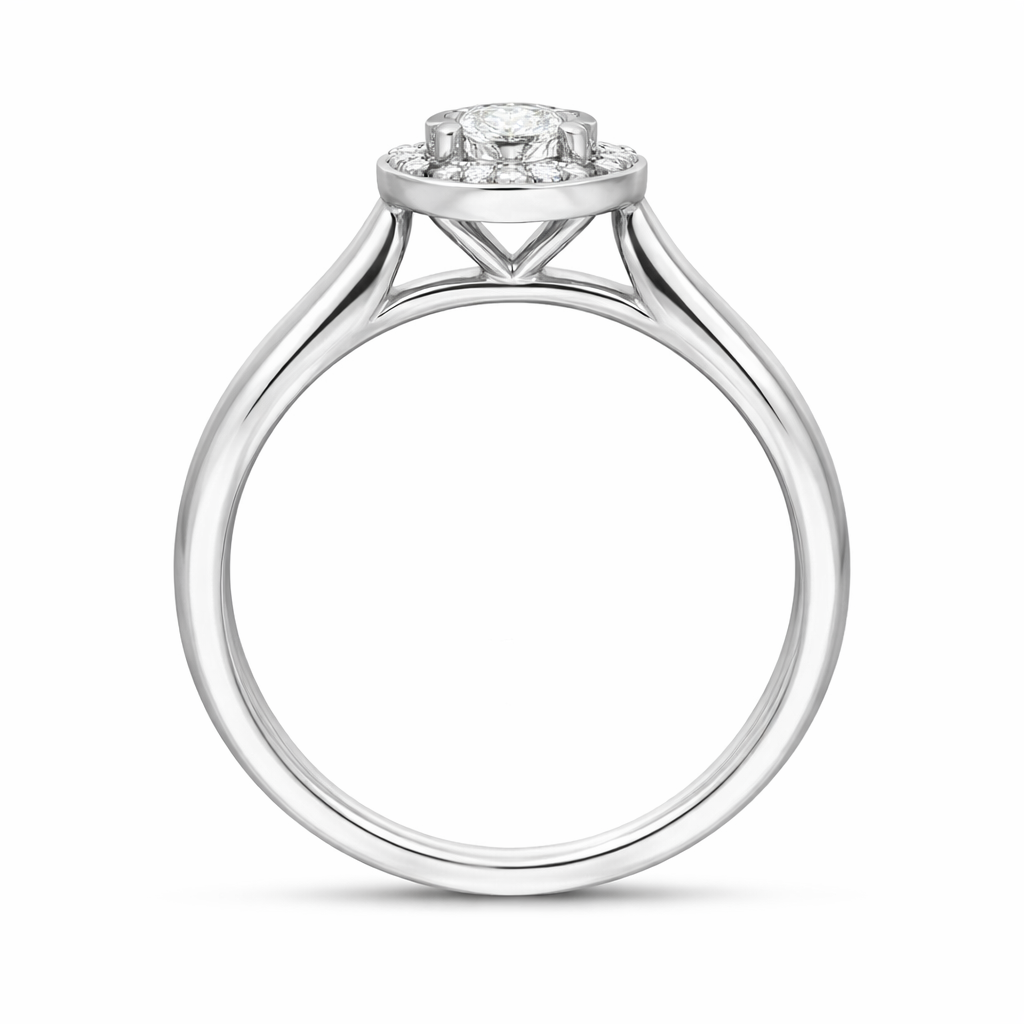 Platinum Diamond Round Brilliant Cut Cluster Ring 16730 Image 3