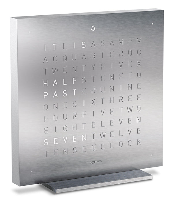 QLOCKTWO Earth 13.5 Full Metal Table Clock Watch T4SENSS Image 2