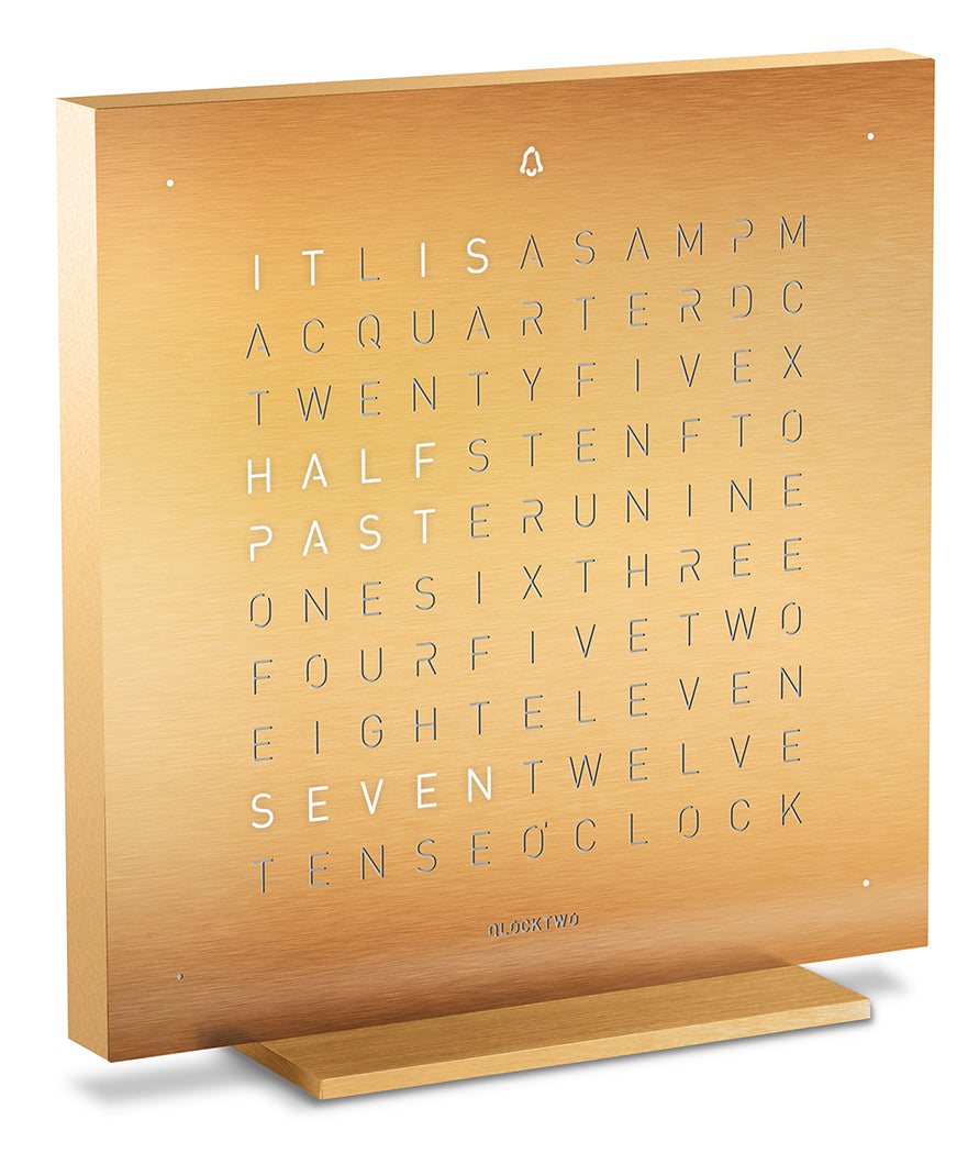 QLOCKTWO Earth 13.5 Golden Legend Table Clock Watch T4GENGD Image 2