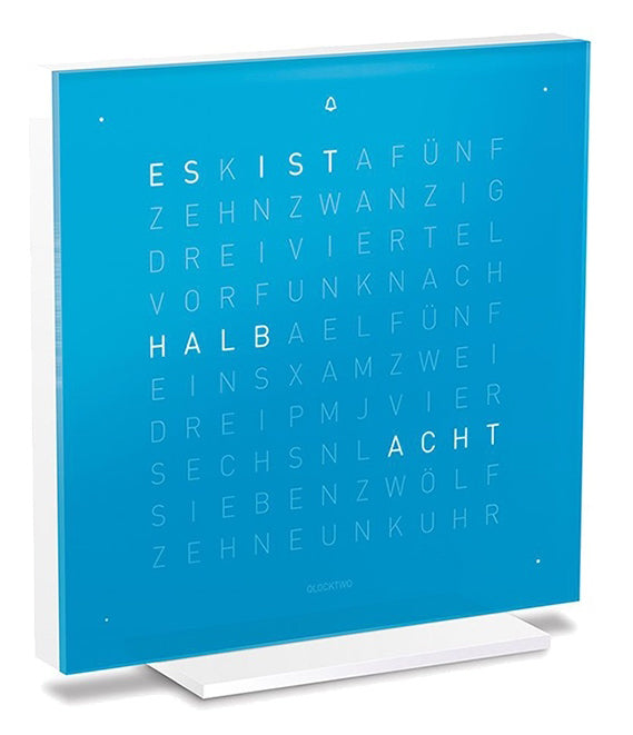QLOCKTWO Earth 13.5 Pure Blue Candy Table Clock Watch T4PENBC Image 2