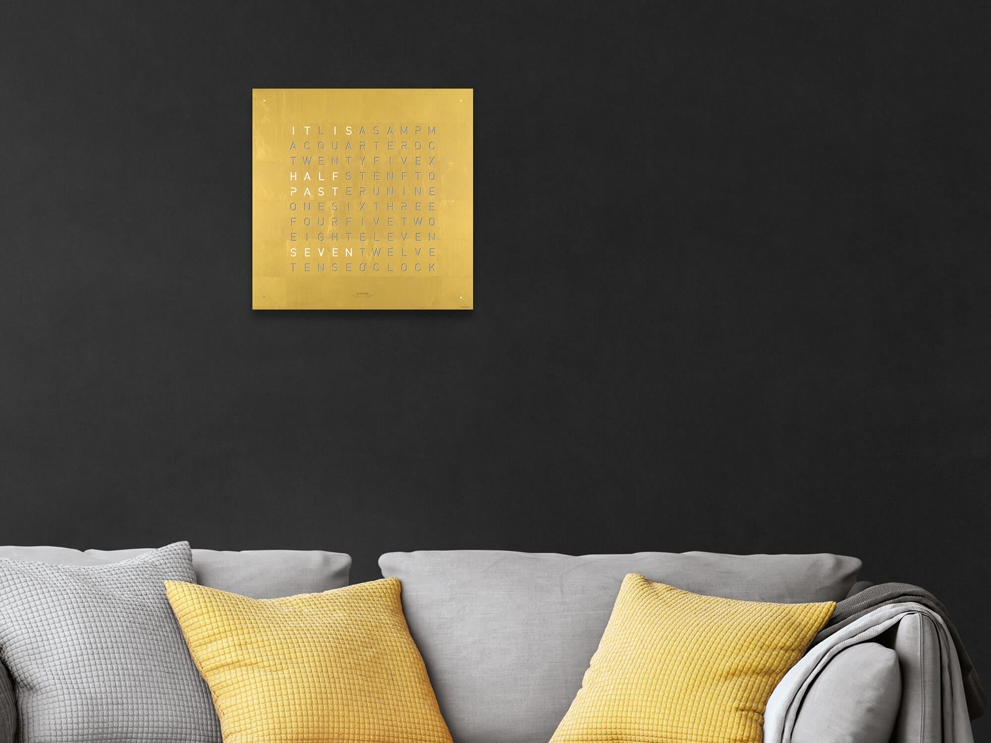QLOCKTWO Earth 45 Creators Edition Gold Wall Clock Watch QT4ENGD Image 4