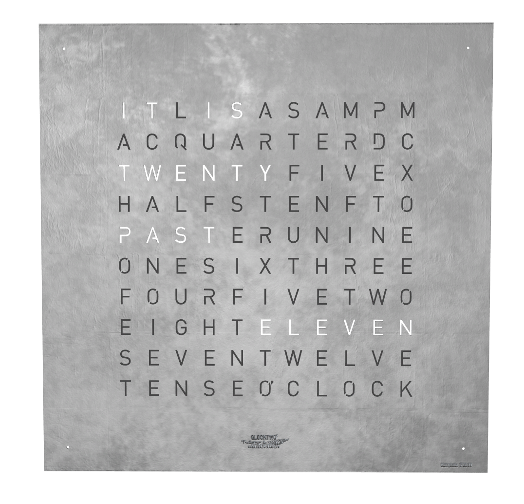 QLOCKTWO Earth 45 Creators Edition Platinum Black Watch QT4ENPL Image 1
