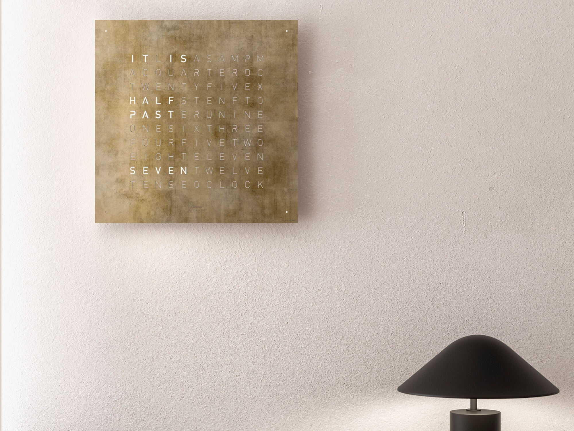 QLOCKTWO Earth 45 Creators Edition Silver & Gold Wall Clock Watch QT4ENSG Image 6