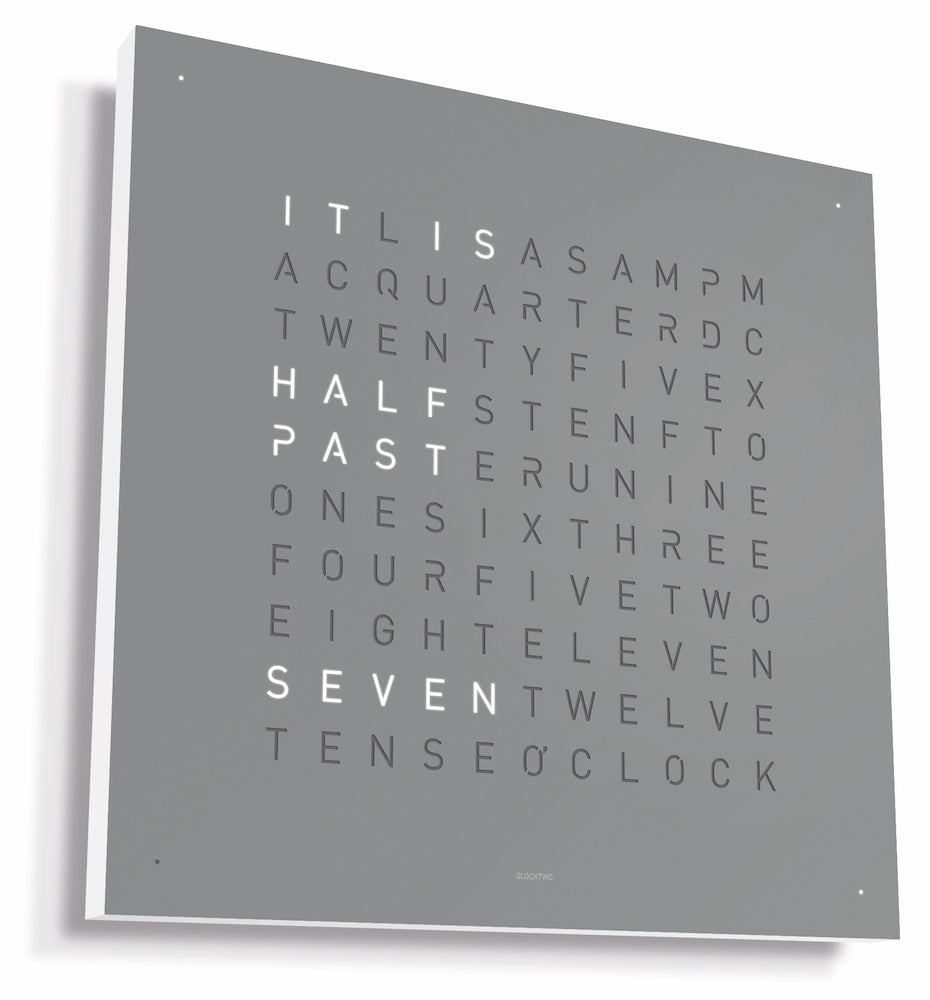 QLOCKTWO Earth 45 Grey Pepper Wall Clock Watch QT4ENGRPC Image 2