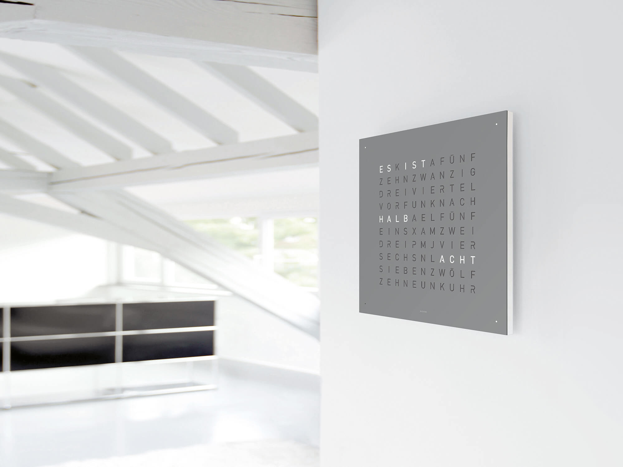 QLOCKTWO Earth 45 Grey Pepper Wall Clock Watch QT4ENGRPC Image 6