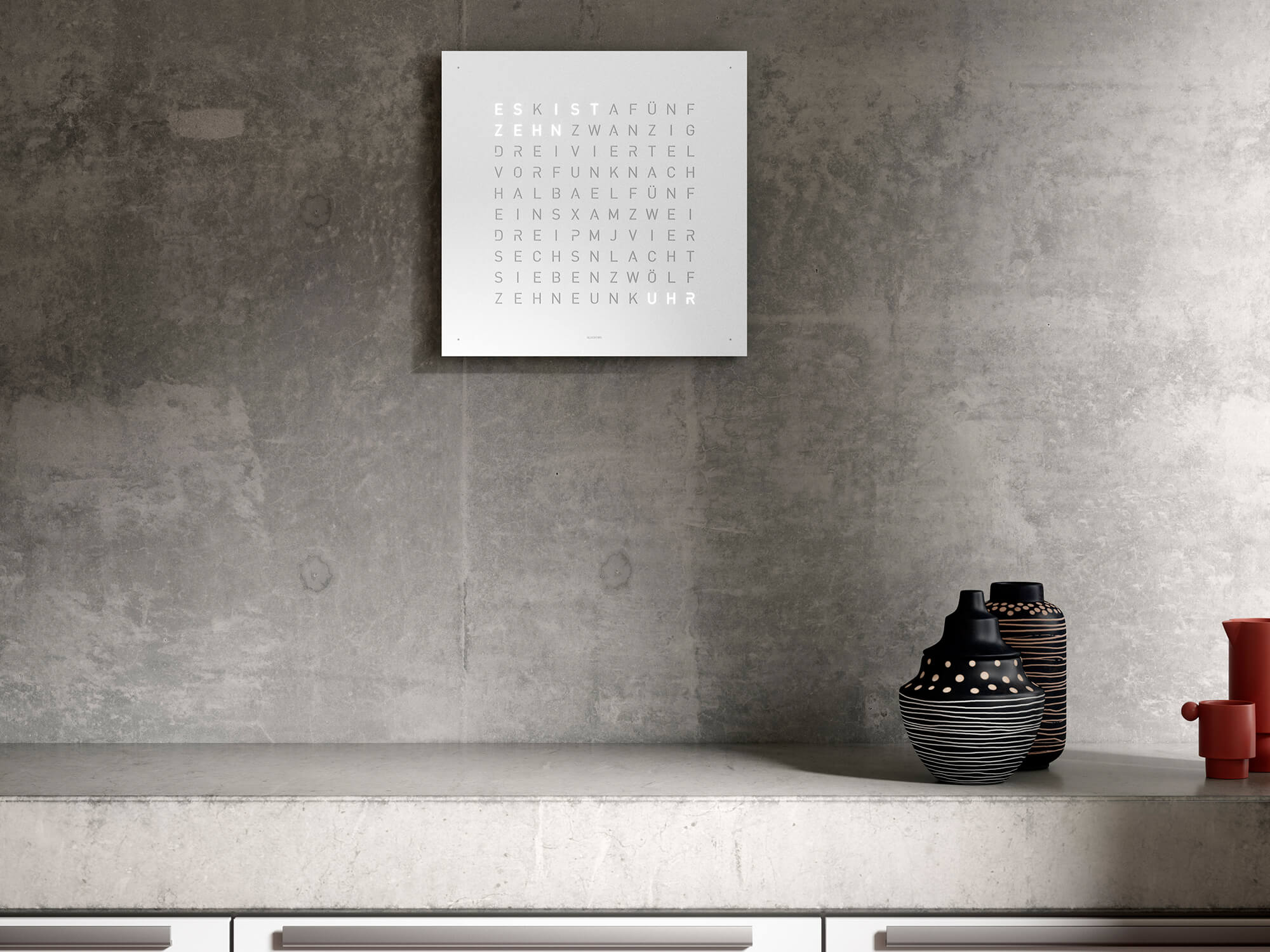 QLOCKTWO Earth 45 White Pepper Wall Clock Watch QT4ENWHPC Image 6