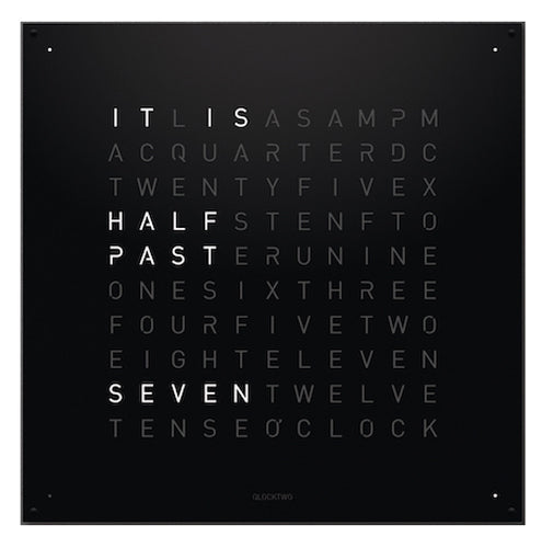 QLOCKTWO Earth 90 Black Pepper Wall Clock Watch LG4ENBLPC Image 1