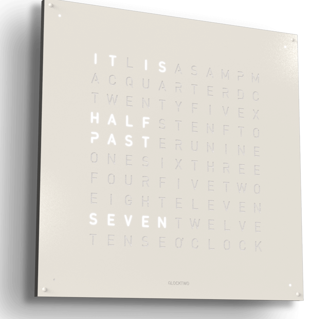 QLOCKTWO Earth 90 White Pepper Wall Clock Watch LG4ENWHPC Image 2