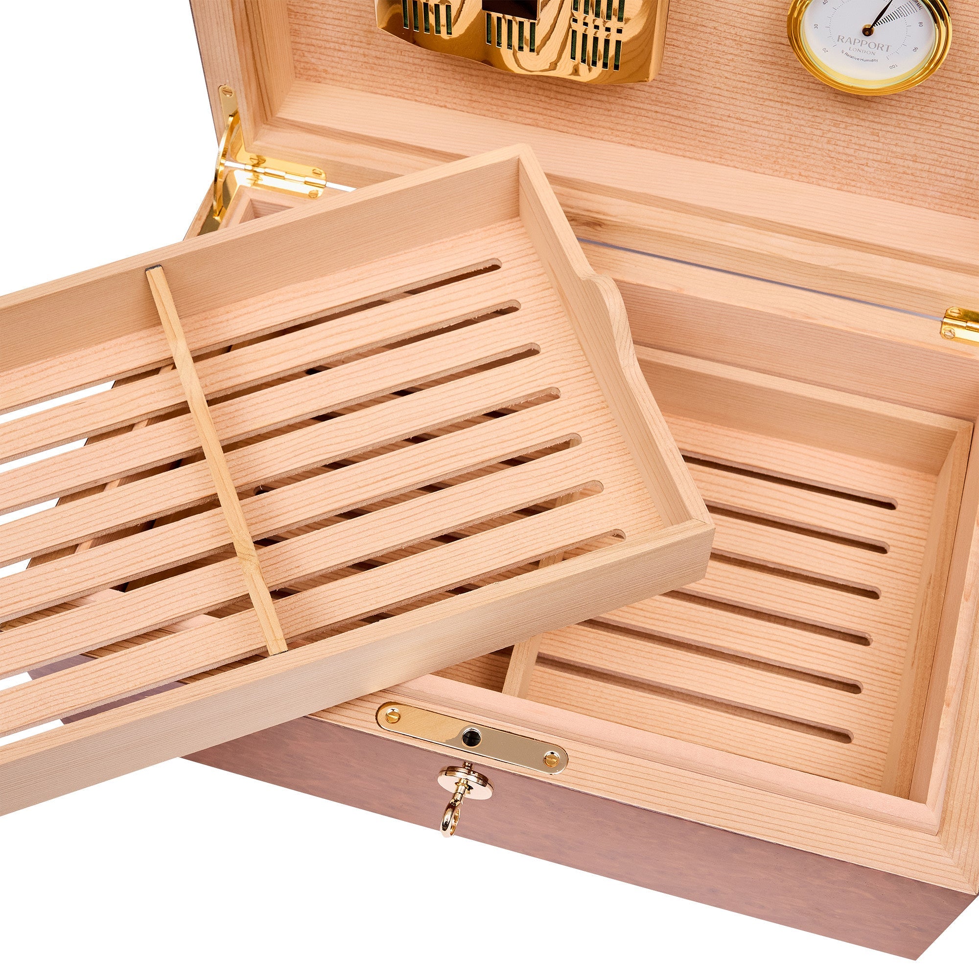 Rapport Brompton Burr Walnut Large Humidor RPT-196 Image 4