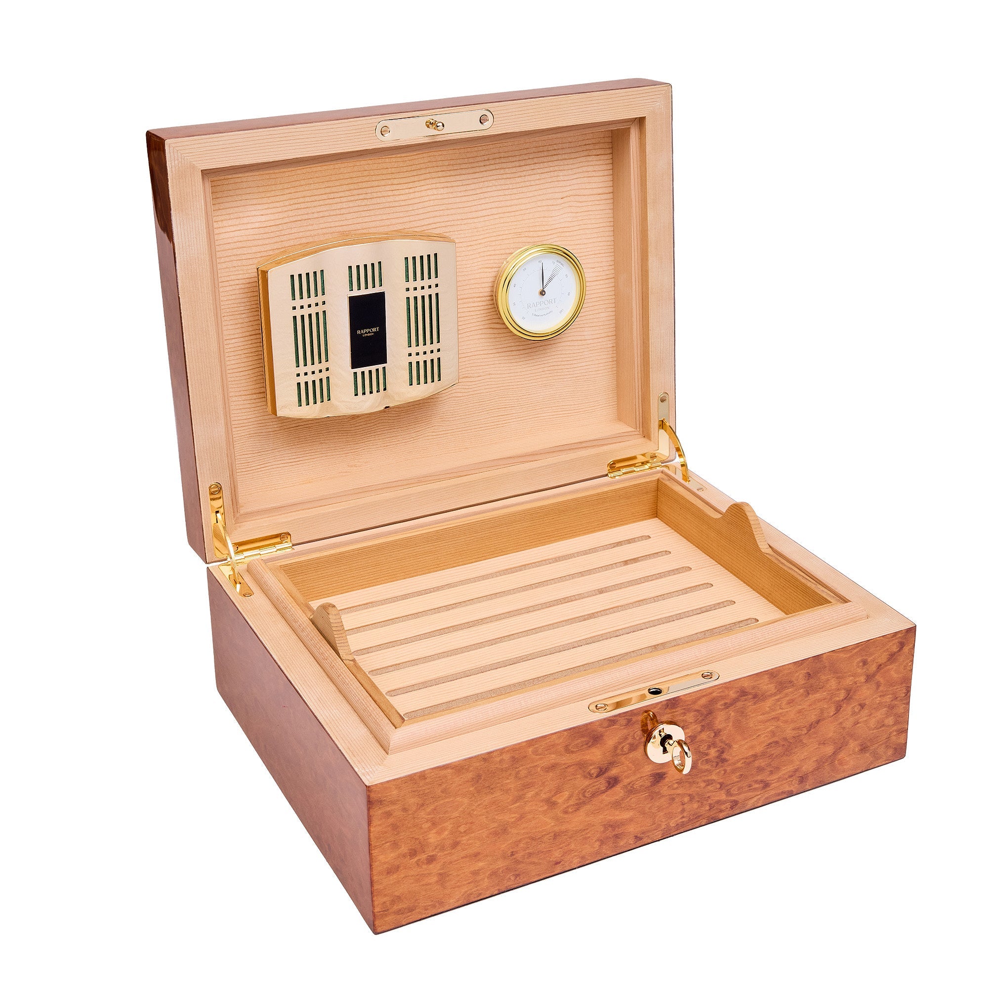 Rapport Brompton Burr Walnut Medium Humidor RPT-195 Image 3