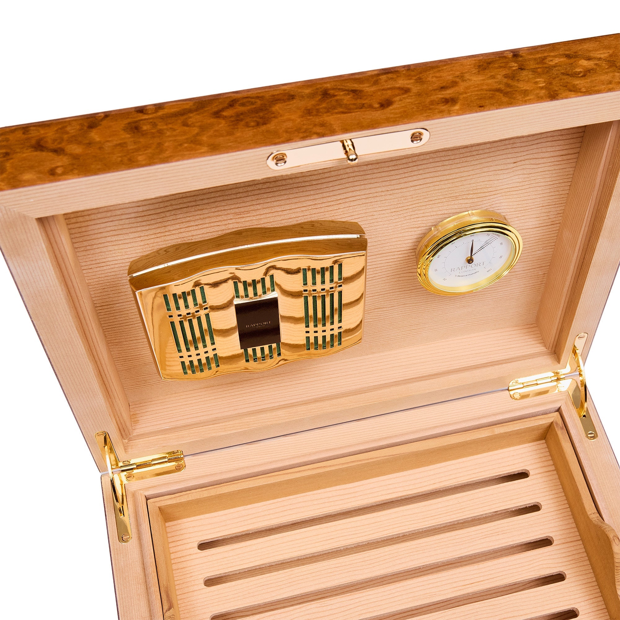 Rapport Brompton Burr Walnut Medium Humidor RPT-195 Image 5