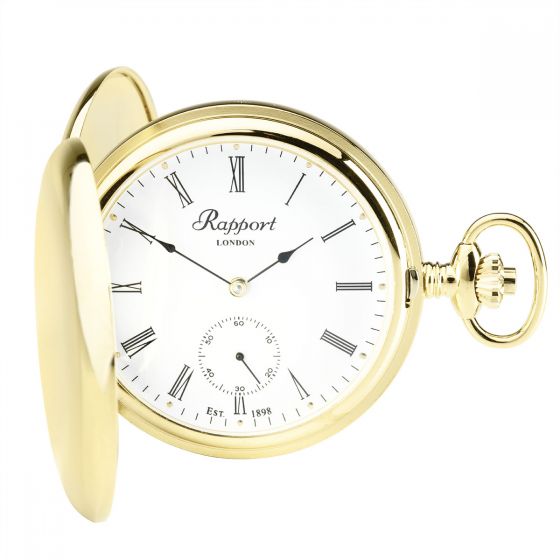 Rapport Pocket Watch Mechanical Double Hunter Gold Plated PW10 Image 4