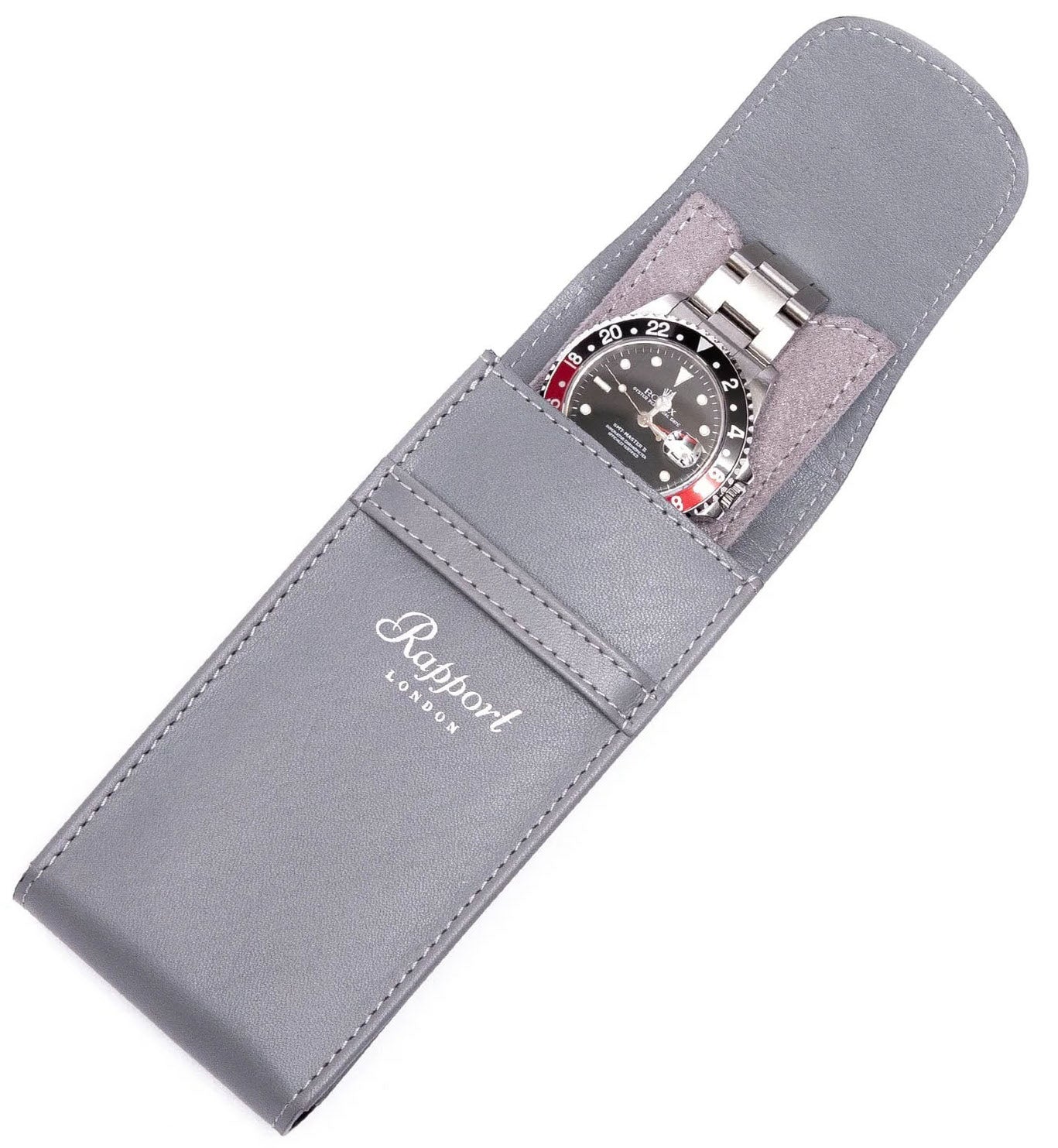 Rapport Watch Pouch Hyde Park Leather Grey D406 Image 1