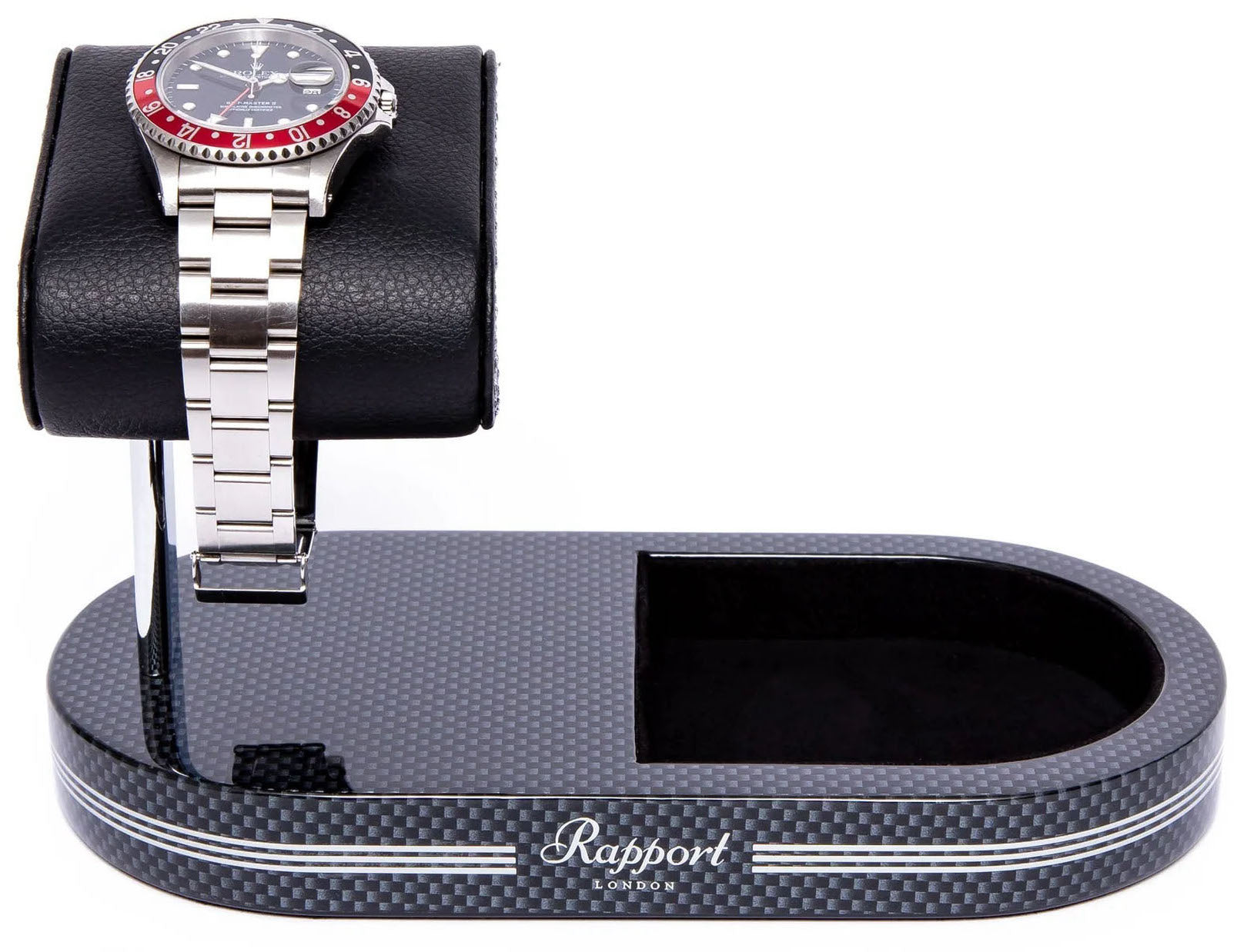 Rapport Watch Stand Formula Tray Carbon Fibre Silver WS21 Image 1