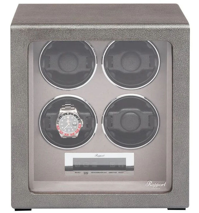 Rapport Watch Winder Quantum Quad Four Leather Grey W624 Image 7