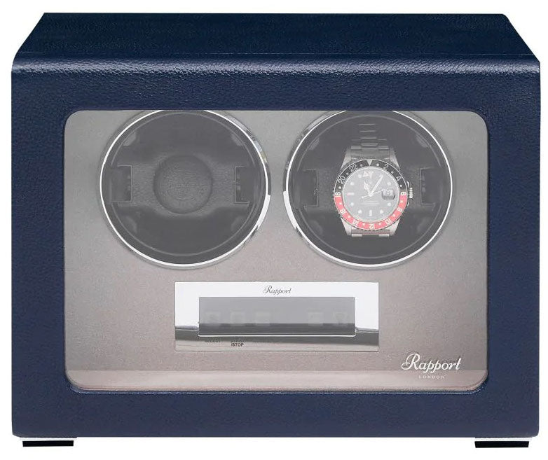 Rapport Watch Winder Quantum Quad Two Leather Blue W632 Image 6