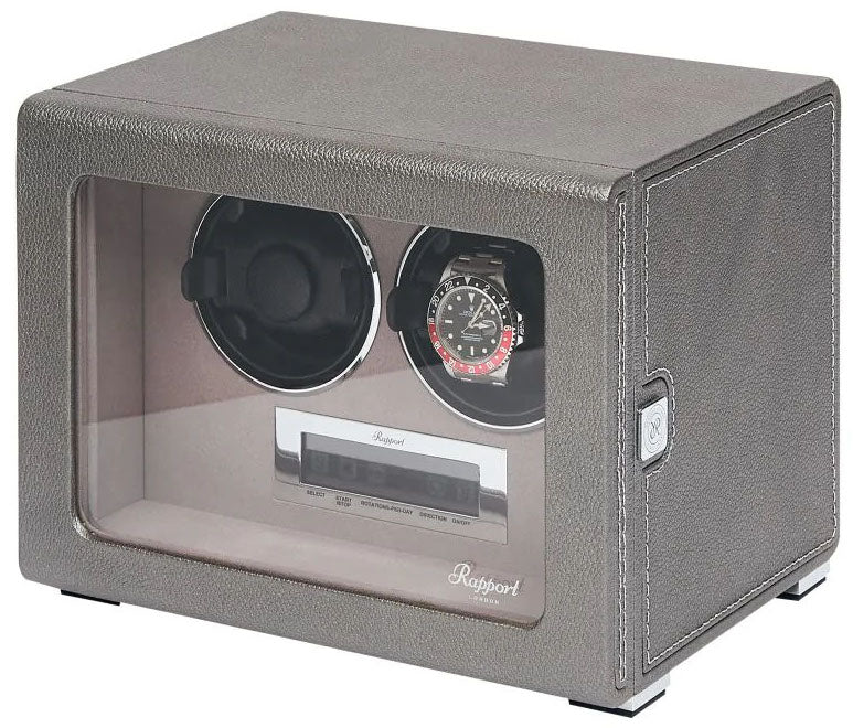 Rapport Watch Winder Quantum Quad Two Leather Grey W622 Image 1