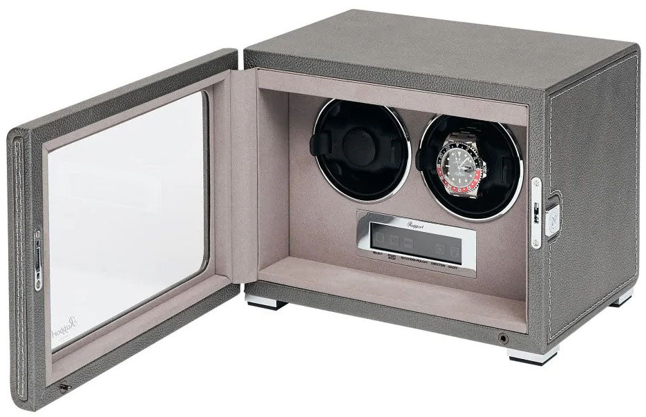 Rapport Watch Winder Quantum Quad Two Leather Grey W622 Image 2