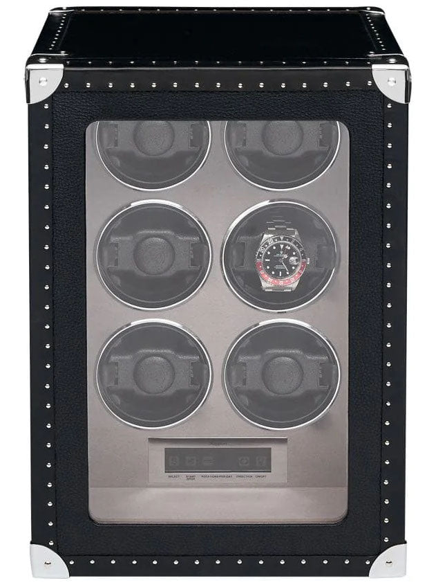Rapport Watch Winder Roamer 6 Leather Black W656 Image 5