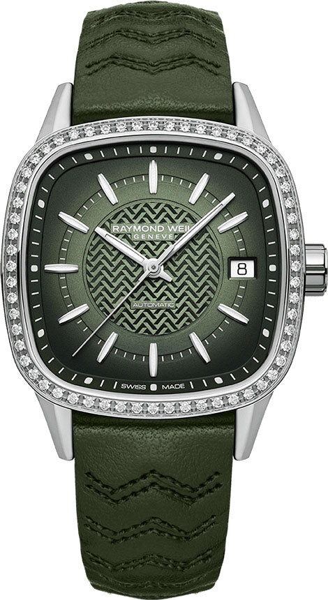 Raymond Weil Freelancer 60 Lab Green Ladies Watch 2490-SCS-52051 Image 1
